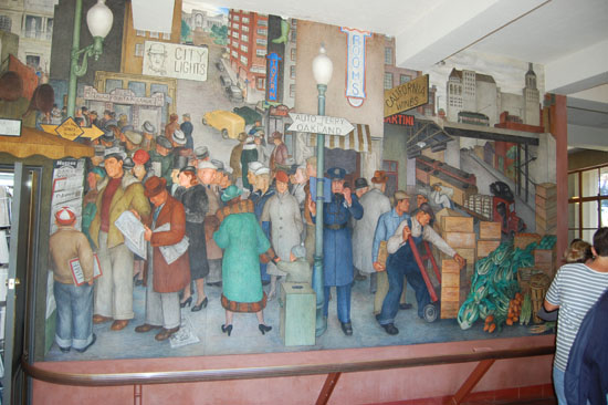 coit tower art mural